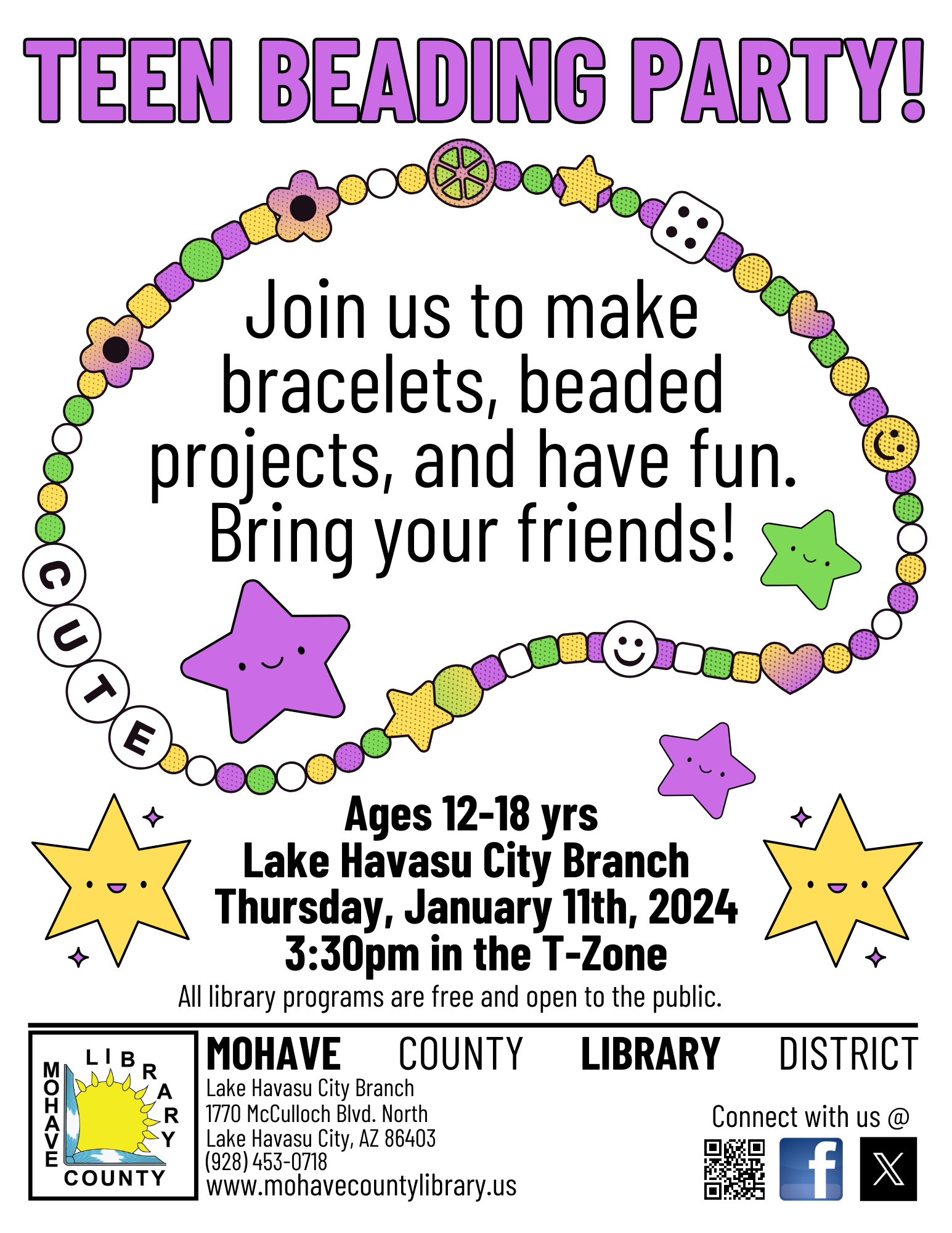 Teen Beading Party at the Library